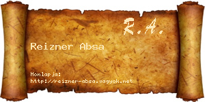 Reizner Absa névjegykártya